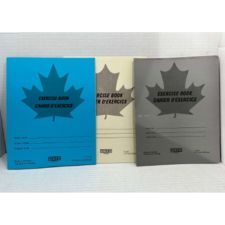 three colours of diaries with maple leaf on cover