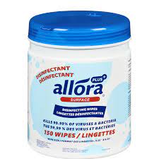 Allora Plus Disinfectant Wipes (150 wipes/tub) - case of 6 - Lion Healthcare Solutions Inc