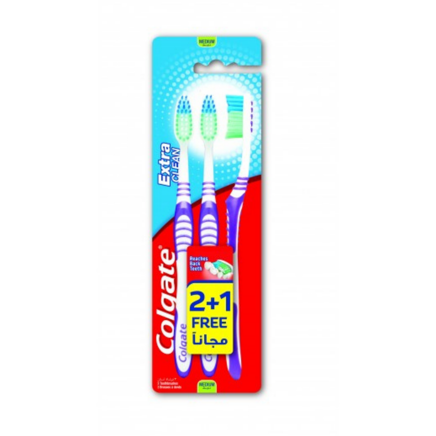 Colgate Extra Clean Toothbrushes (3 count) - Medium - pack of 12 - Lion Healthcare Solutions Inc