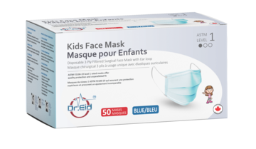 Kids 1 3-Ply masks (no designs) - 50 pcs/box - Lion Healthcare Solutions Inc