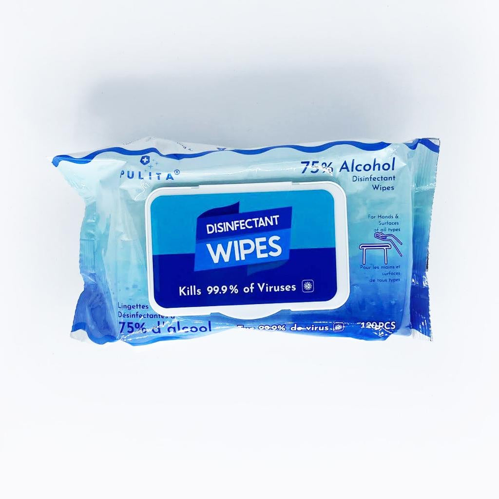 Pulita Wipes - 75% Medical Alcohol - 120 pcs/pack - Lion Healthcare Solutions Inc