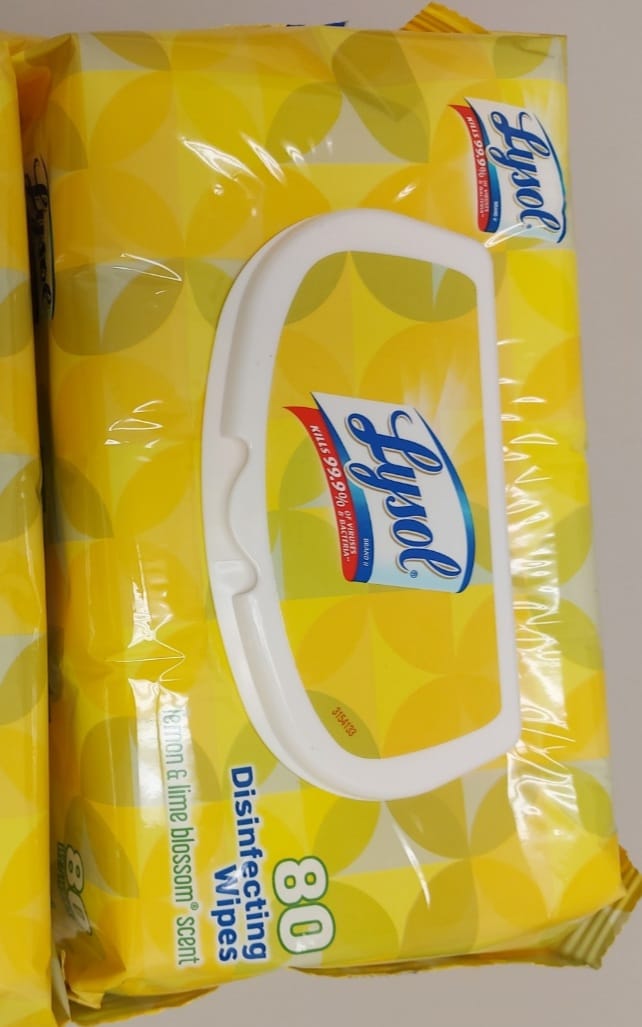 Lysol 80 count Wipes Flat back Pack - 6 pcs/case - Lion Healthcare Solutions Inc