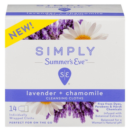 Summer's Eve 14 Cleansing Cloths Lavender + Chamomille - pack of 3 - Lion Healthcare Solutions Inc