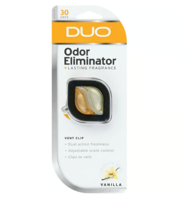 car vent odor eliminator vanilla fragrance duo brand