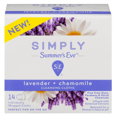 Summer's Eve 14 Cleansing Cloths Lavender + Chamomille - pack of 3