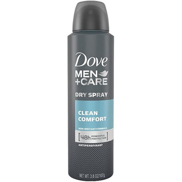 Dove Men+Care Body Spray - Clean Comfort - 107g pack of 6