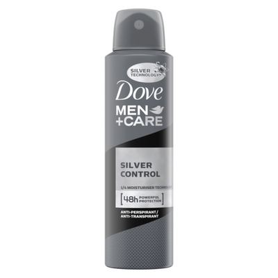 Dove Men+Care Body Spray - Silver Control - 107g pack of 6