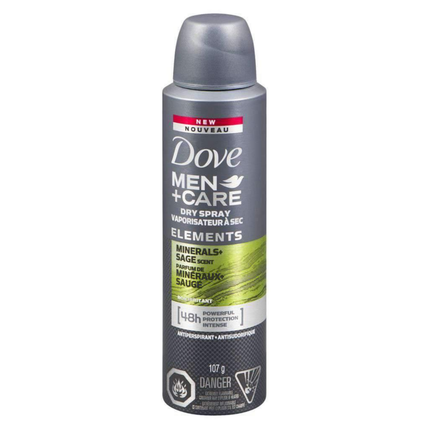 Dove Men+Care Body Spray - Mineral+Sage - 107g pack of 6