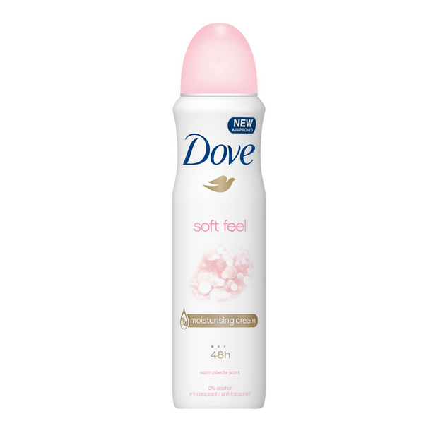 Dove Body Spray - Soft Feel - 107g pack of 6