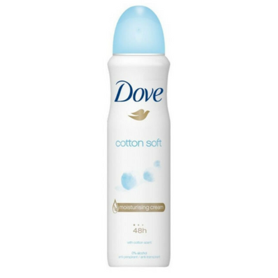 Dove Body Spray - Cotton Soft- 107g pack of 6