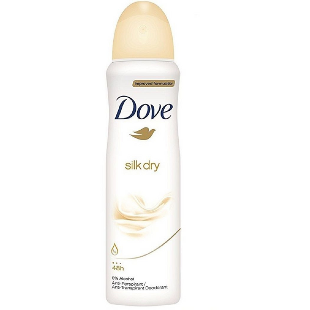 Dove Body Spray - Silk Dry - 107g pack of 6