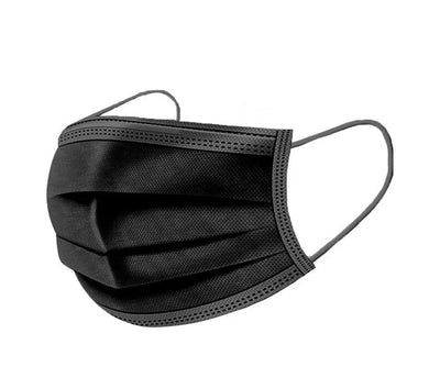 Black 3-Ply Masks (Box of 50)