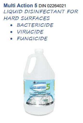 Multi Action 5 - Bactericide, Virucide, Fungicide (4L Jug)